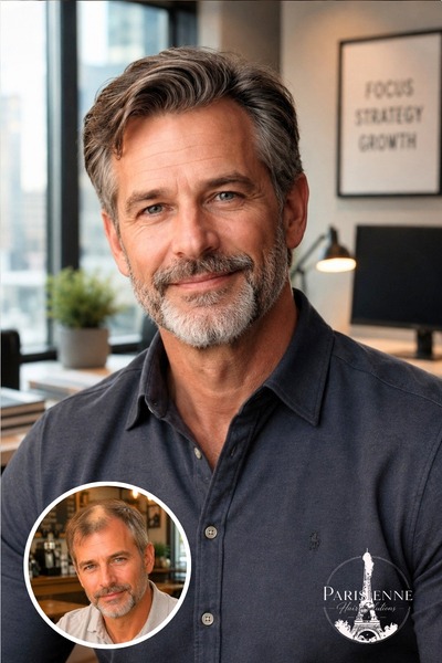 Men's Hair Loss Solutions Before and After - Parisienne Hair Solutions - Piedmont SC