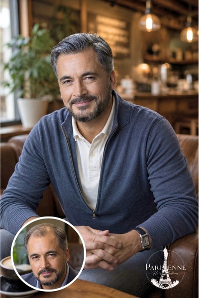 Men's Hair Loss Solutions Before and After - Parisienne Hair Solutions - Piedmont SC